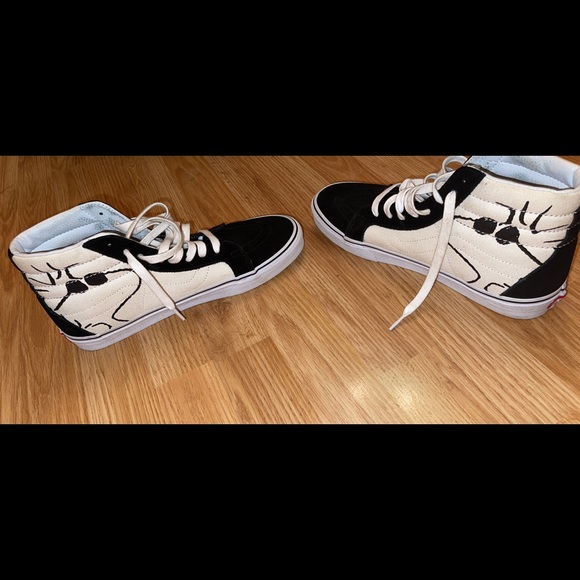Vans SK8 Hi Peanuts joe cool black snoopy white size 10.5